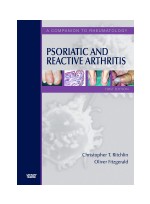 Psoriatic and Reactive Arthritis- A Companion to Rheumatology