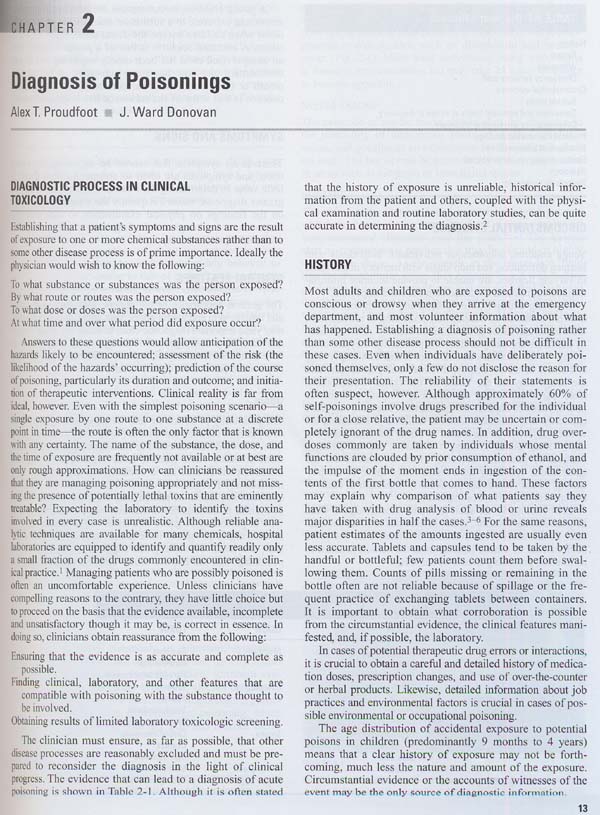 Critical Care Toxicology:Diagnosis and Management of the Critically Poisoned Patient