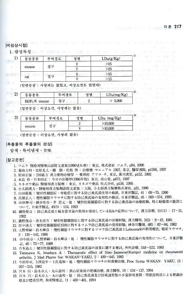 한방처방의 동서의학적 해석방법론