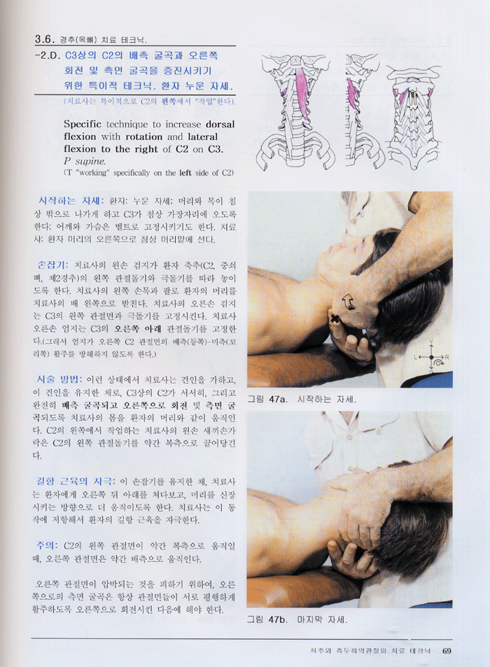 근육의 신장의 맨손요법 -실전의 길잡이 제2권 척추와 측두하악관절편