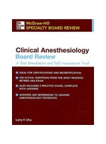 Board Rev Answer Book:clinical Anesthesiology