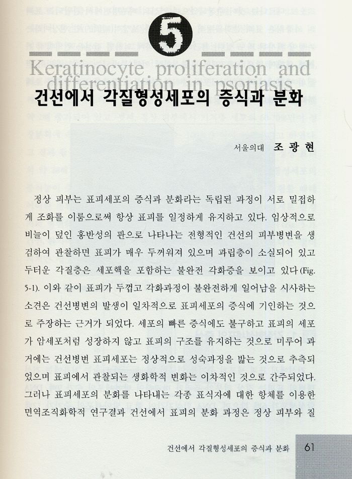 건선의 병인과 치료 UPDATE IN PSORIASIS 건선