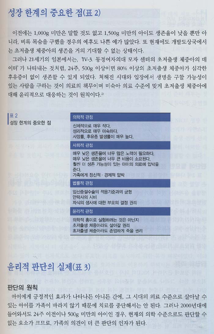 초미숙아 : 초저출생 체중아의 관리 지침