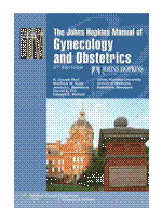 Johns Hopkins Manual of Gynecology and Obstetrics,4/e IE