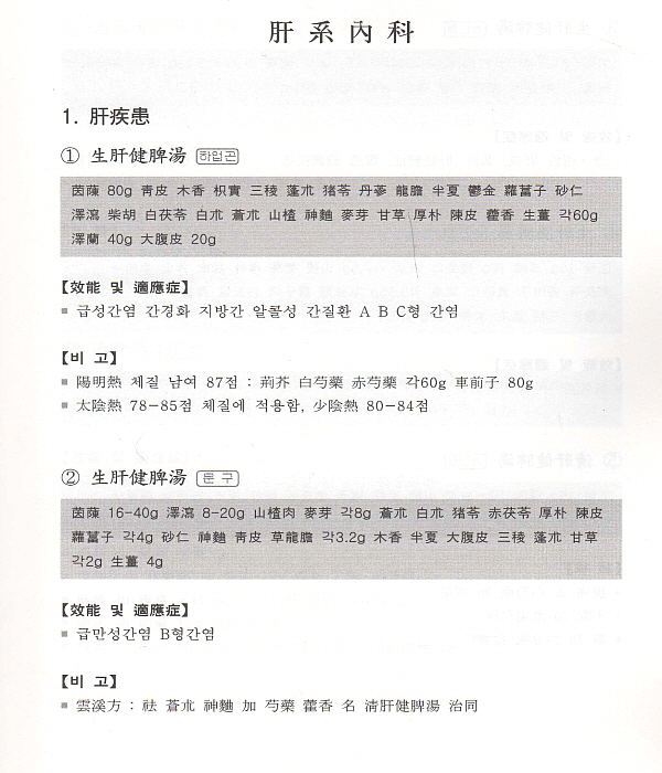 임상30년 경험집방-원광대학교 한의학대학 졸업 30주년 기념